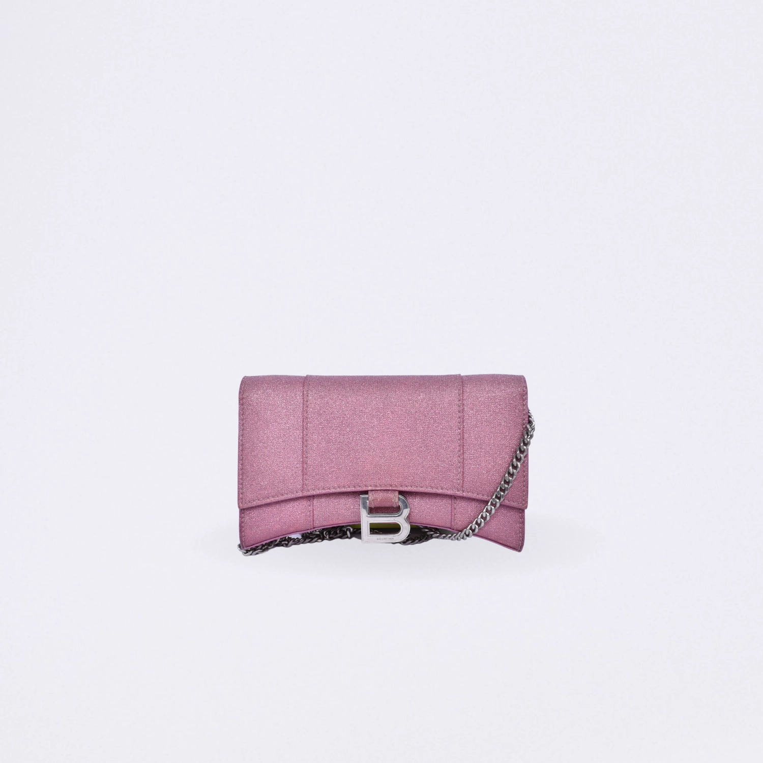 balenciaga hourglass woc rosa metalizado pink