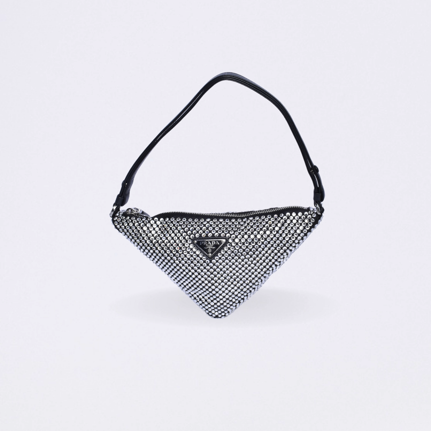 prada triangle cristal black