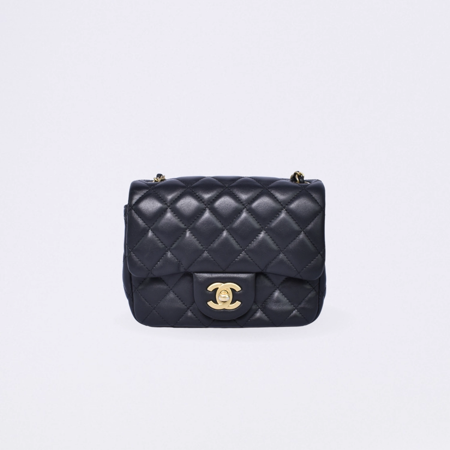 chanel flap black mini
