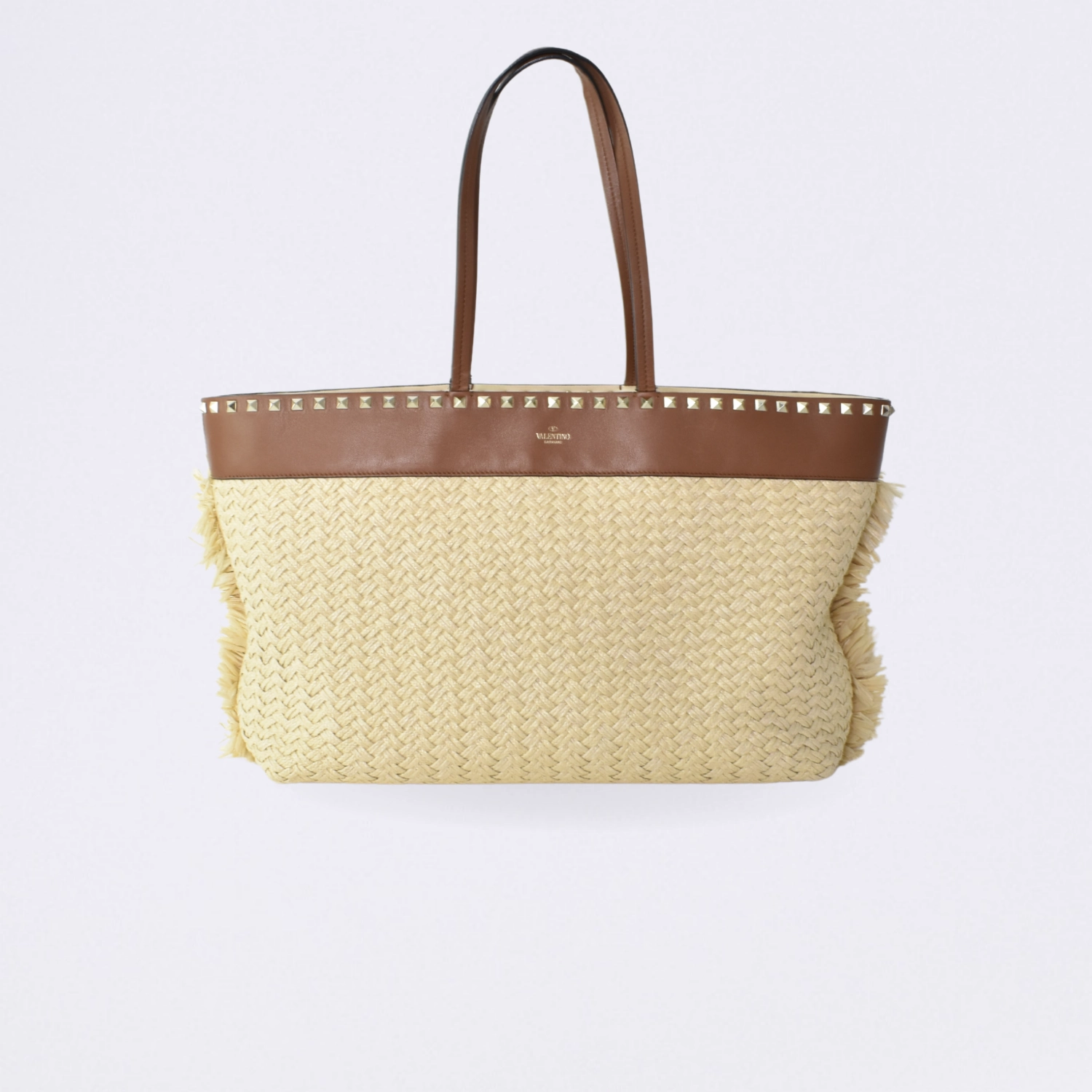 valentino rockstud raffia