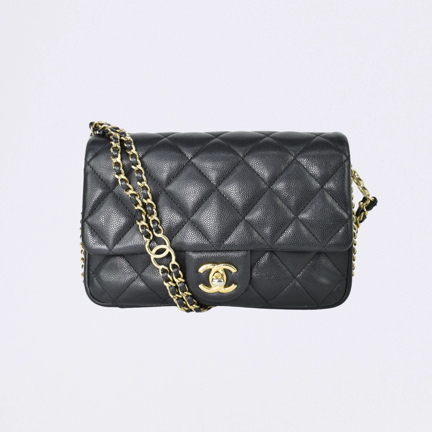 chanel mini flap black mini