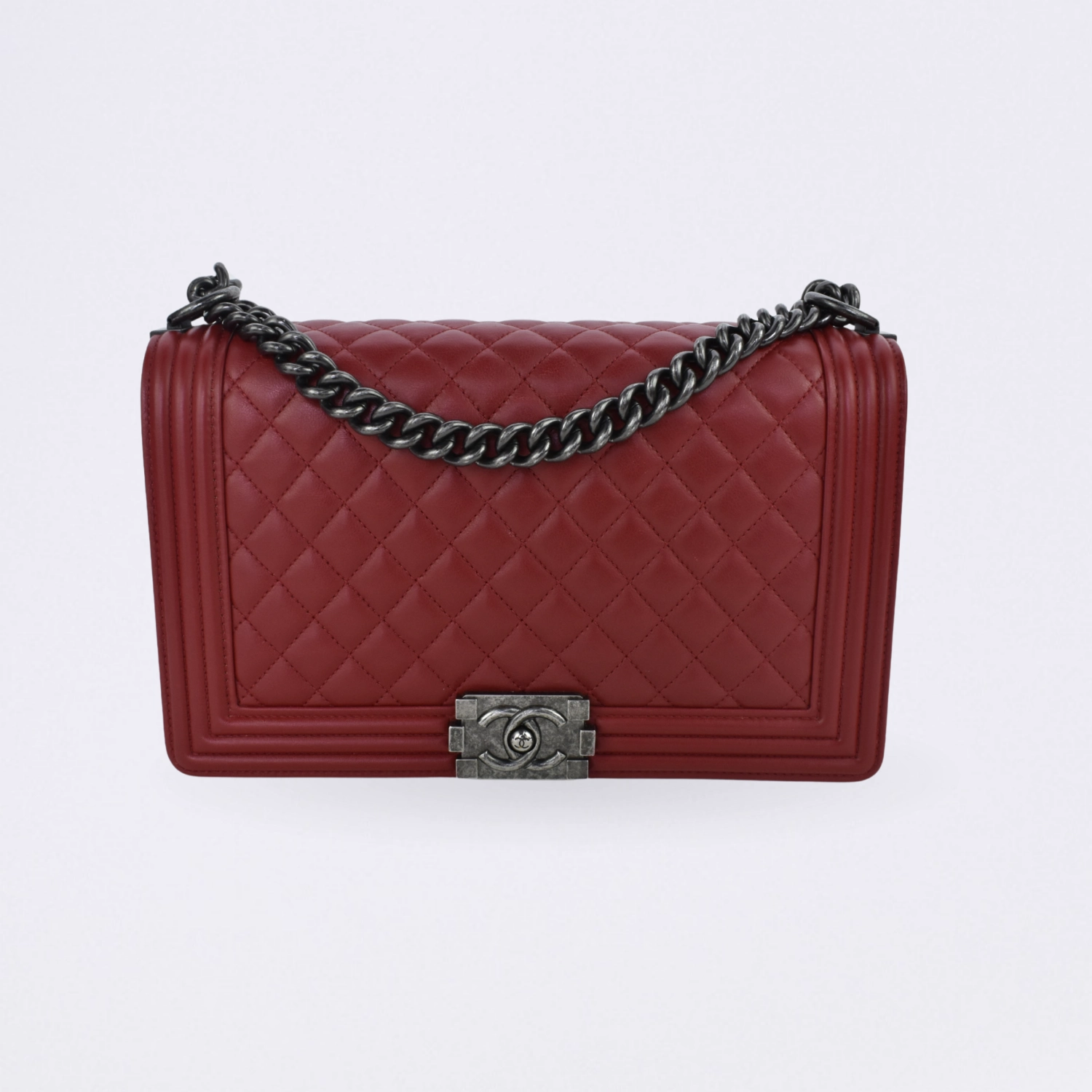 chanel flap red medium
