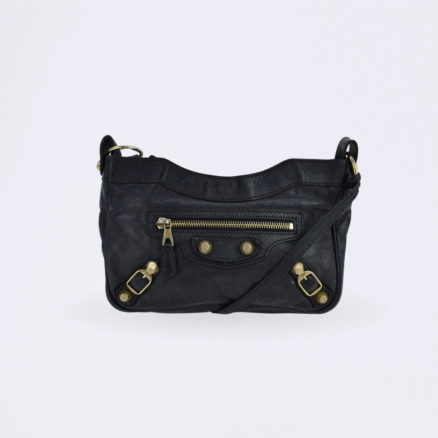 balenciaga motocross classic hip black mini