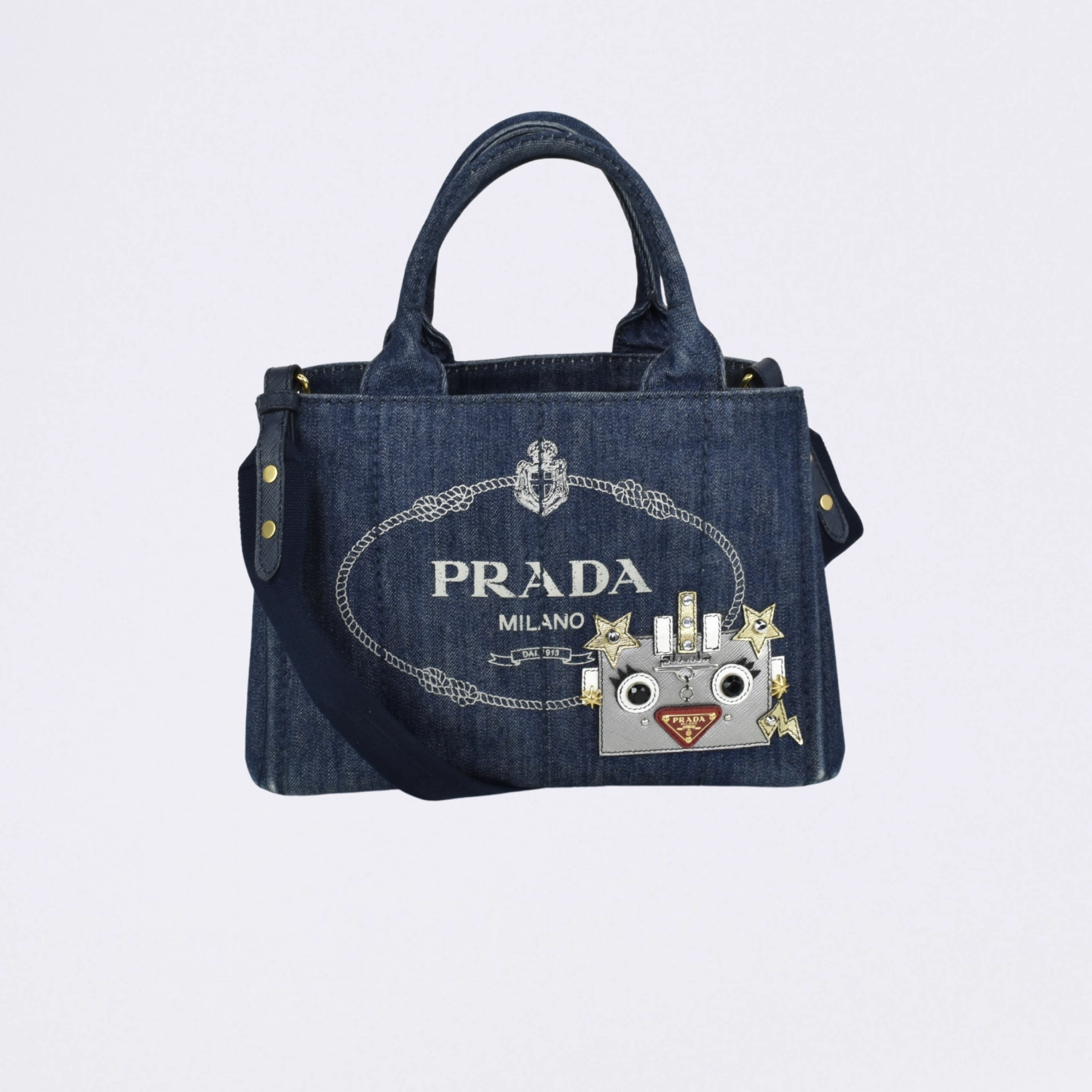 prada canapa denim robot