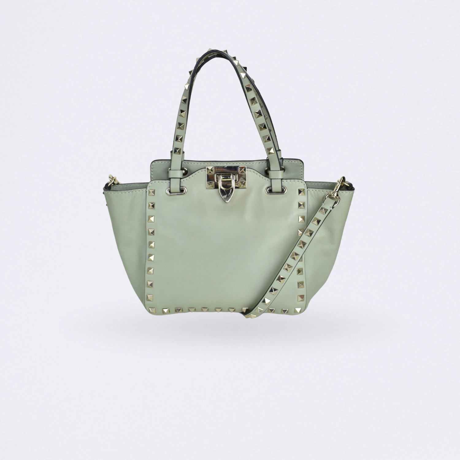 valentino rockstud green mini