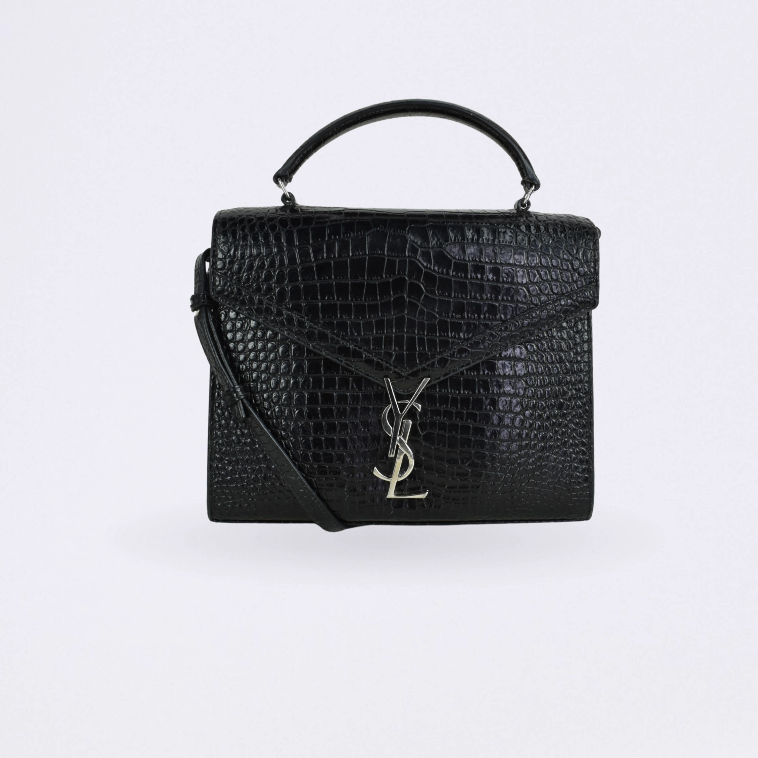 saint laurent cassandra top handle black