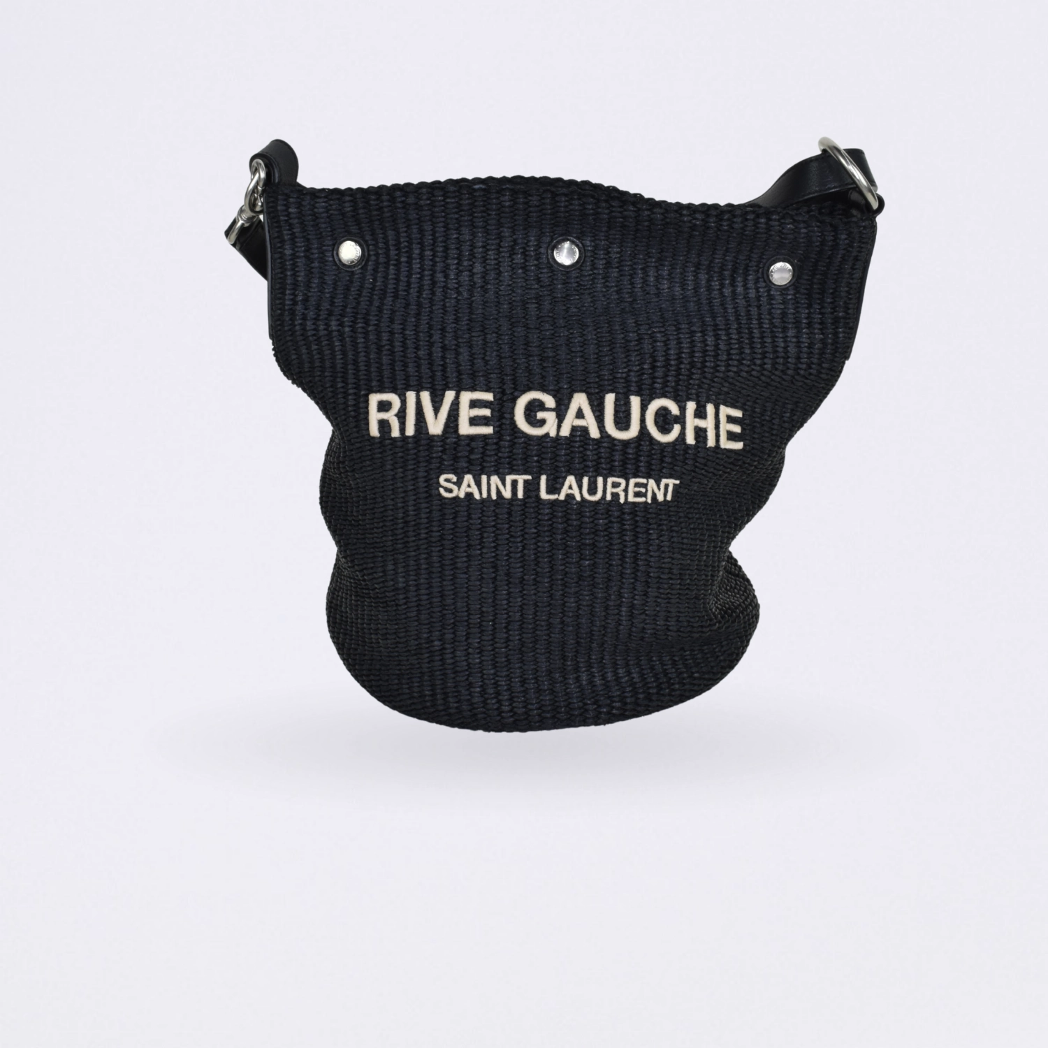 saint laurent rive gauche bucket black small