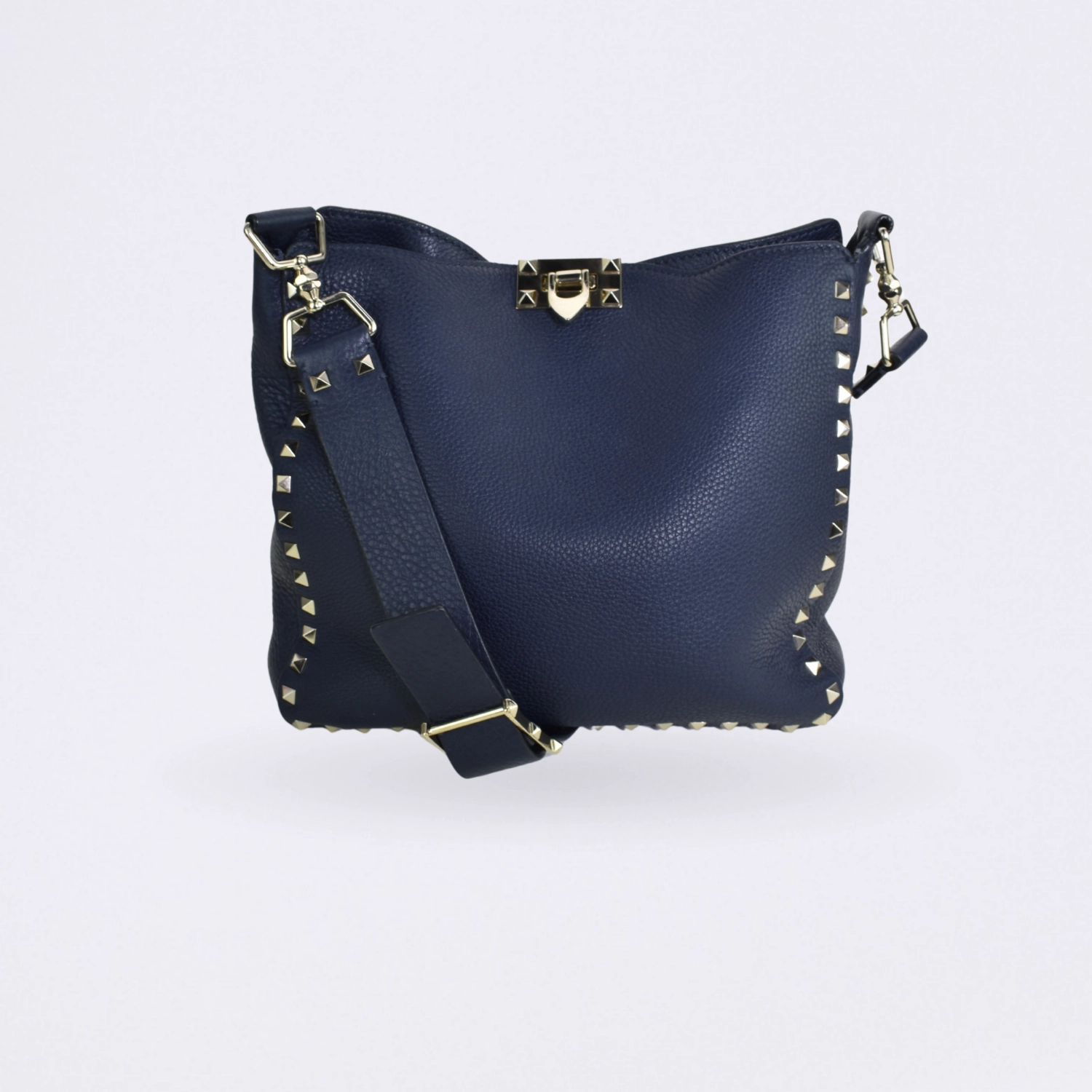 valentino rockstud flip lock blue medium