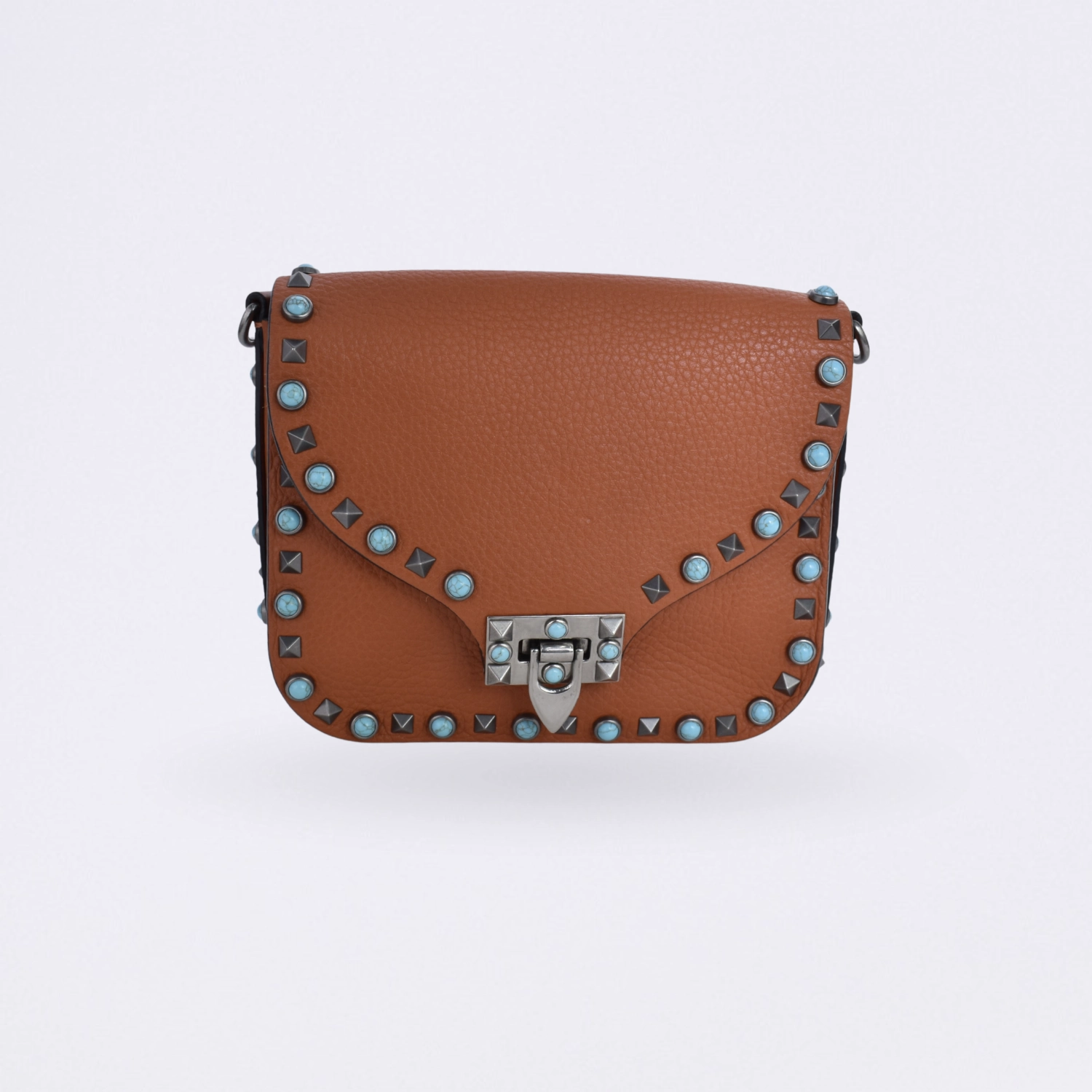 valentino rolling rockstud orange small