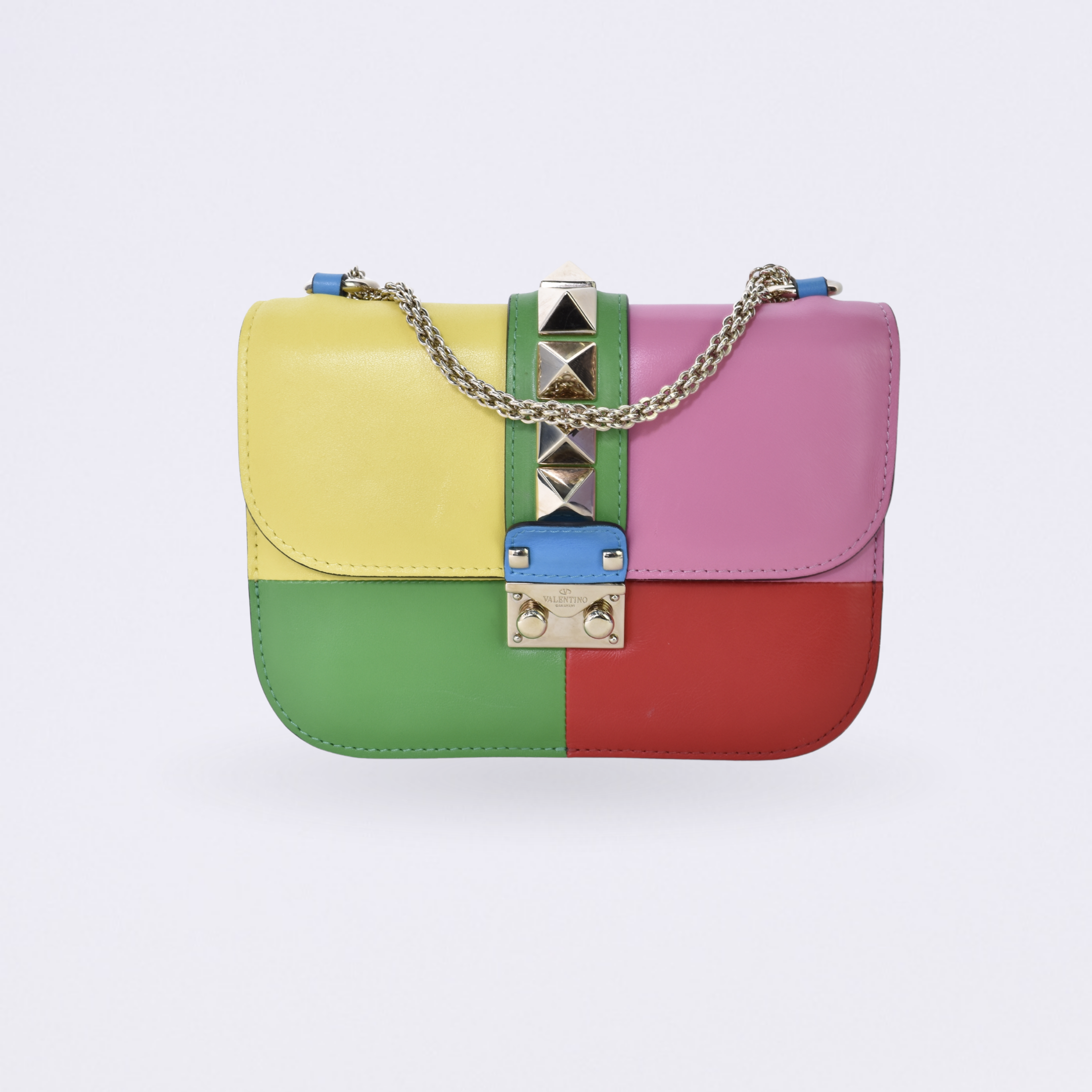 valentino rockstud glam lock multicolor small