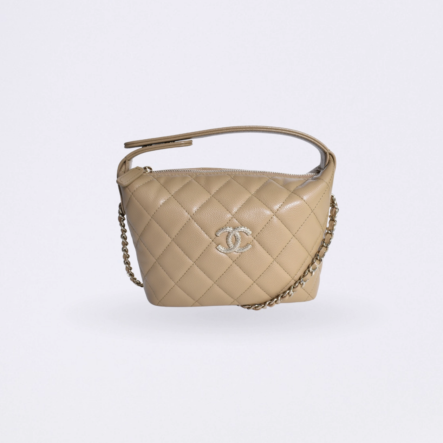 chanel with chain beige