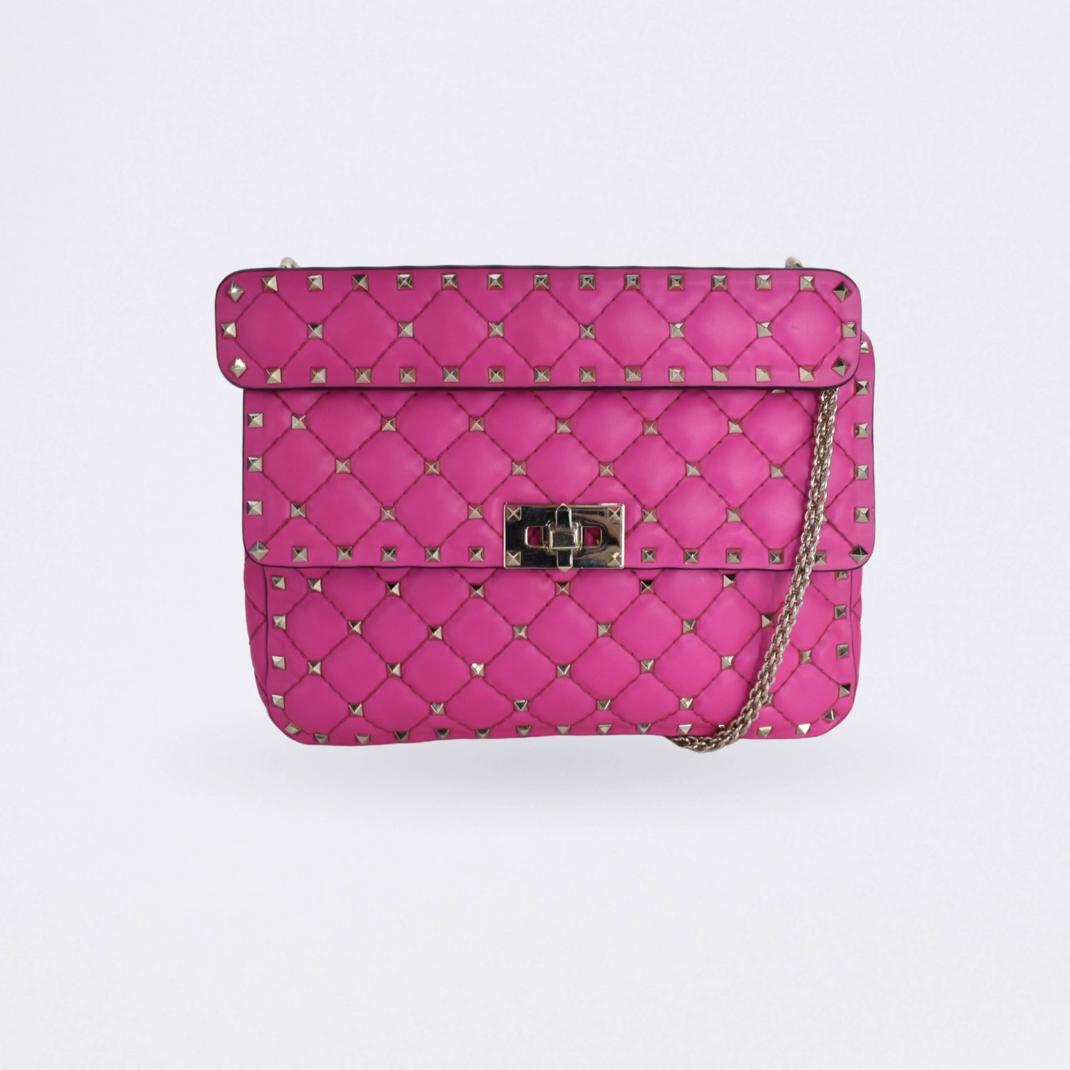 valentino rockstud spike pink medium